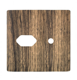 Placa p/ 1 Tomada + Furo 4x4 - Novara Carvalho 